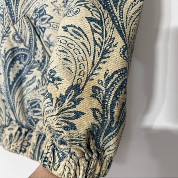 Vintage 80s LAVON Denim print paisley zip up jacket small Rare women’s - Picture 5 of 13